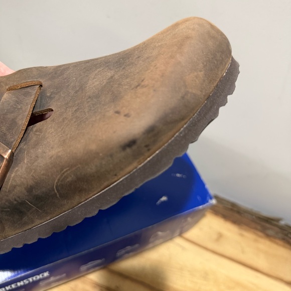 Birkenstock Boston Oiled Leather Brown Leather Clogs 40/9-9.5 Regular - Picture 12 of 14